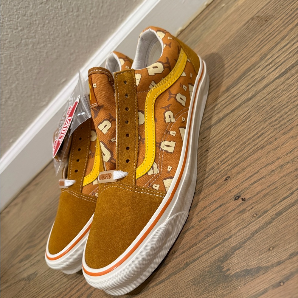 Vans Tan and Yellow Sneakers